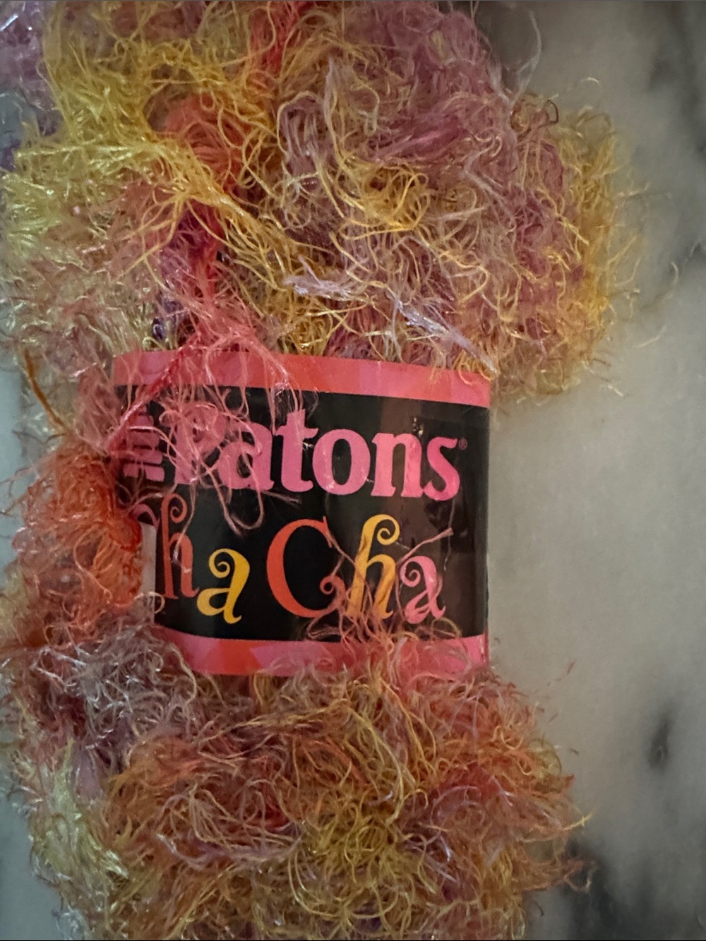 Patons Salsa Eyelash Novelty Yarn - Vibrant Pink, Yellow & Orange - NWT lot of 3